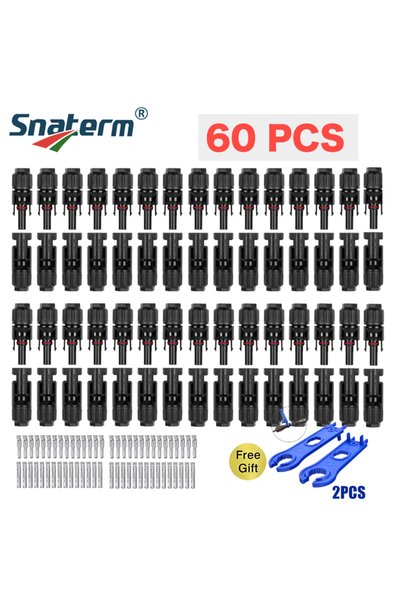 Choice10 60pcs(30pairs) 10/20/50 Pairs Solar Connectors 1000V 30A Solar Panel...