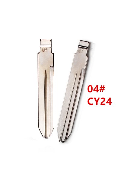 Choice 10pcs 04# CY24 Metal Uncut Blank Flip Remote Key Blade For Chrysler Je...