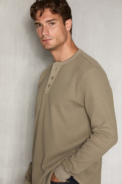 GRIMELANGE SIELLA Erkek Organik Pamuklu Patlı Uzun Kollu Yeşil Sweatshirt