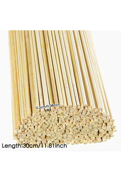 Choice TT2314660 100Pc 30CM*2MM Thin Bamboo Stick DIY for Model Wood Handmade...