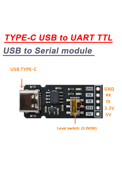 Choice وحدة اتصال تسلسلي CH340N من نوع USB-C إلى UART/TTL، وحدة اتصال تسلسلي ...