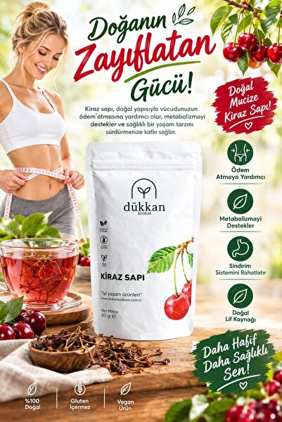 60 Gr Kiraz Sapı Çayı / Kurutulmuş Kiraz Sapı - Katkısız & Doğal