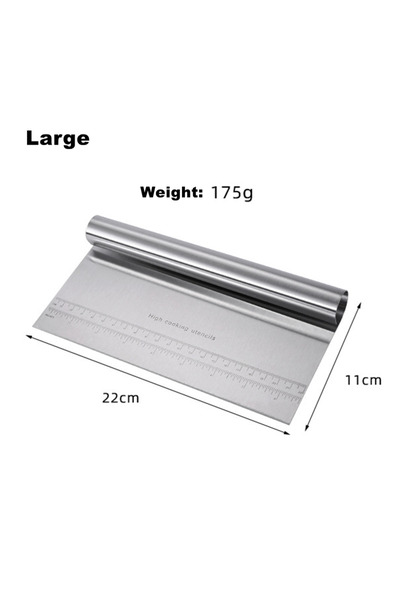 Choice Large Stainless Steel Dough Chopper Bench Scraper Pastry Cutter