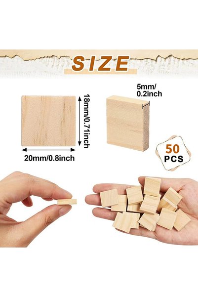 Choice TT2318158 50pcs 2 * 1.8 cm square wood chips wooden building model han...