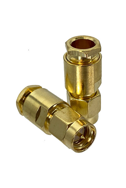 Choice 1pcs Connector SMA male plug clamp RG58 RG142 LMR195 RG400 cable RF Co...
