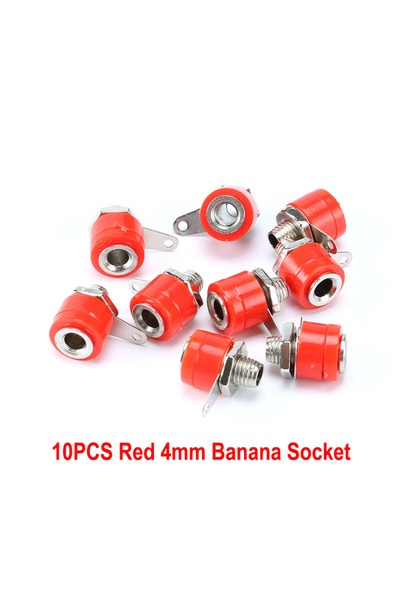 Choice1 10PCS RED 10pcs/lot 4mm Banana Socket Female Jack 4mm Banana Binding ...