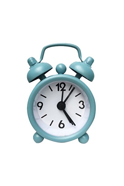 Choice Blue G749 Mini Metal Small Alarm Clock Creative Blue Quartz Round Alar...