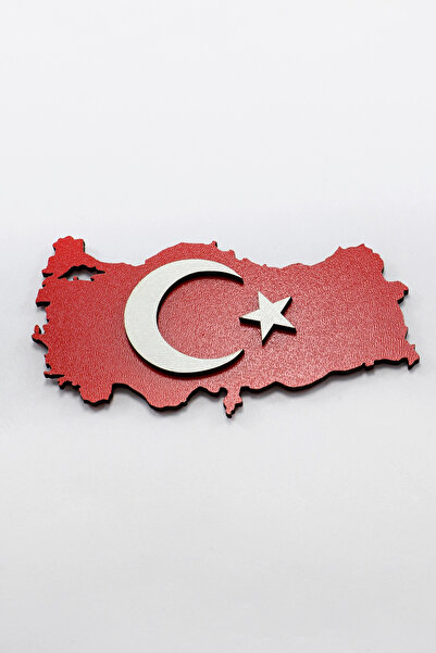 biuti Ahşap Türk Bayrağı Türkiye Haritası Magnet, Bolluk, Hediyelik Aksesuar