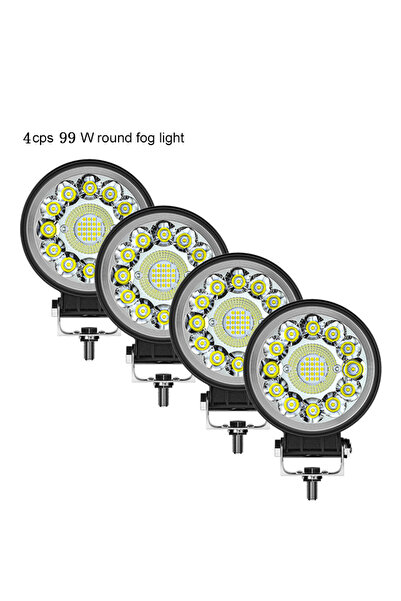 Choice1 4 قطع من مصابيح LED دائرية 99 واط، 4 بوصات، مناسبة للطرق الوعرة، 4x4،...