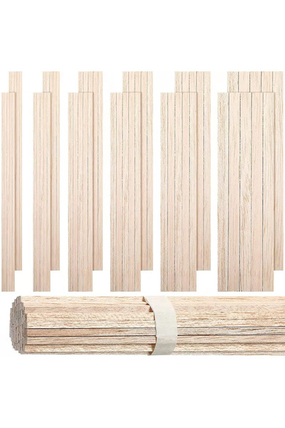 Choice 130 pcs TT2310299 130pcs Balsa Wood Wooden Strip Craft Square Cudgel M...