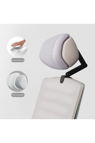 Choice Upgrade style-Beige Upgraded Memory Foam Headrest Attachment For Offic...