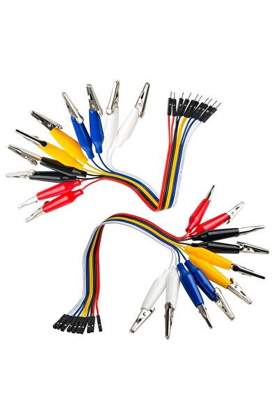 Choice 30cm famale and male Alligator Clip to Breadboard Jumper Wire Test Lea...
