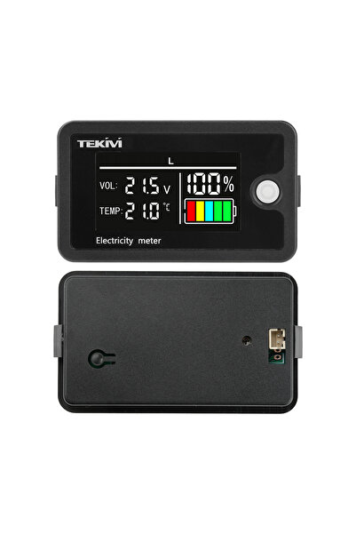 Choice1 Waterproof 6840C DC 8-100V LCD digital voltage and power indicator fo...