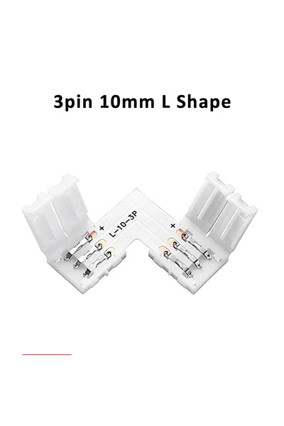 choice2 5PCS 3pin 10mm L Shape 3PIN 10mm LED Connector Free Soldering L T X S...