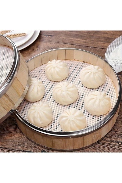 Choice 30X30cm 3pcs 3pcs/set Reusable Silicone Non-Stick Steamer Liners, Roun...