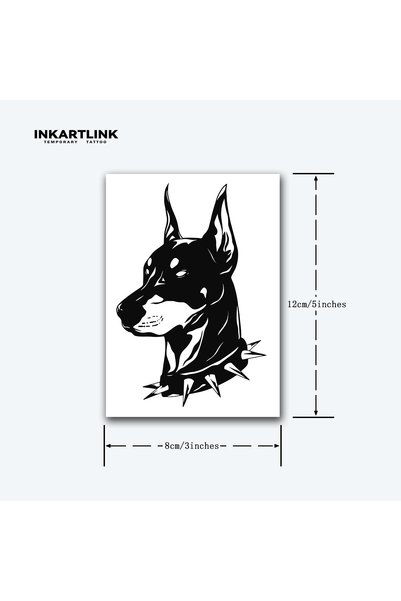 Choice ملصق وشم مؤقت من نوع IN-E034 Doberman Pinscher، وشم سحري مقاوم للماء، ...