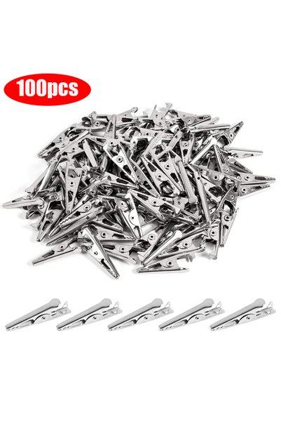 Choice 100pcs 100PCS 35mm Mini Alligator Clips Mini Metal Alligator Clip 35mm...