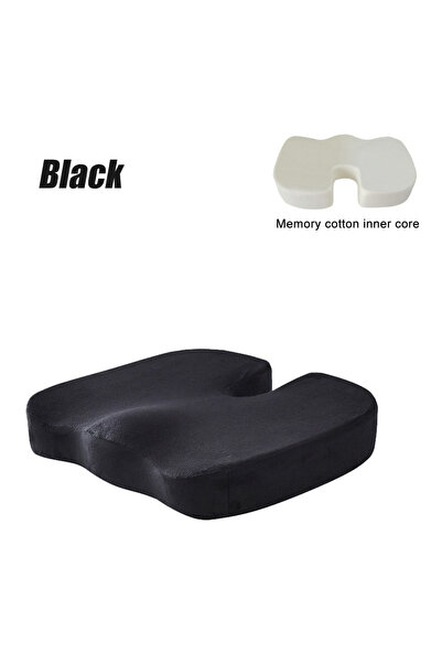 Choice Black Travel Seat Cushion Memory Foam U-Shaped Pillow for Chair Cushio...