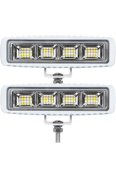 Choice1 قطعتان من شريط إضاءة العمل LED للسيارة ANMINGPU 72 وات 4x4 24 LED شري...