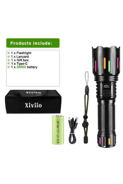 Choice E-26650 battery BOX 800000000LM Super Bright Flashlight Portable Recha...