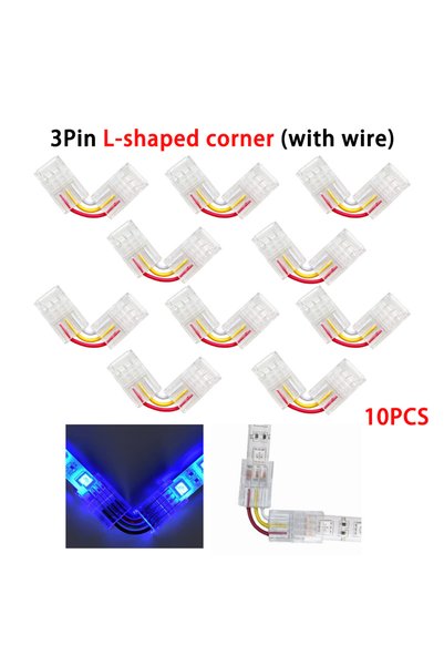 Choice5 موصل ثلاثي الأطراف، 10 قطع، L1، 10 قطع، 10 مم، موصل زاوية LED ثلاثي ا...