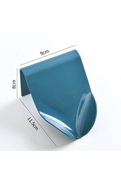 Choice blue Wall Mounted Soap Dish Drain Soap Holder for Bathroom Self Adhesi...