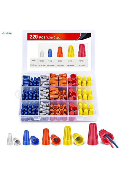 Choice 220pcs 220PCS/180pcs Insulating Twist Wire Connectors with Spring Port...