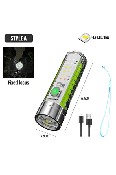 XIWANGFIRE 1PC Style A-15W Super Bright LED Flashlight With White/red/blue/pu...