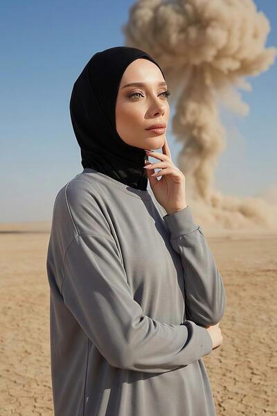 Aisha's Design طاقية حجاب، TB-5، أسود