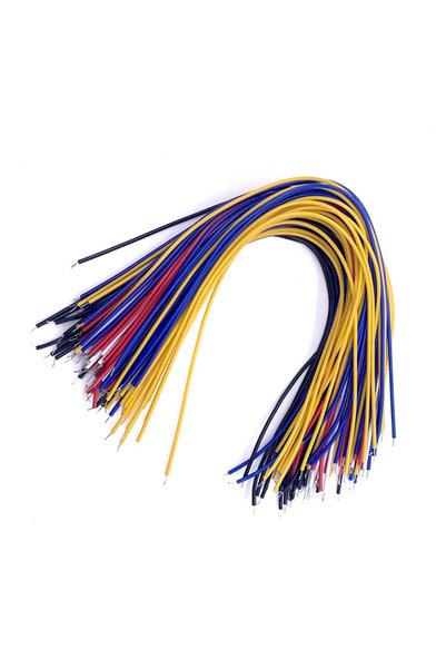 Choice 100Pcs Double Head PCB Solder Cable 20CM 26AWG Breadboard Fly Jumper W...