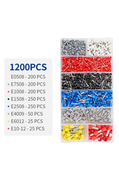 Choice1 1200pcs 300-1200pcs Pipe Type Crimp Terminals, Multiple Crimp Termina...
