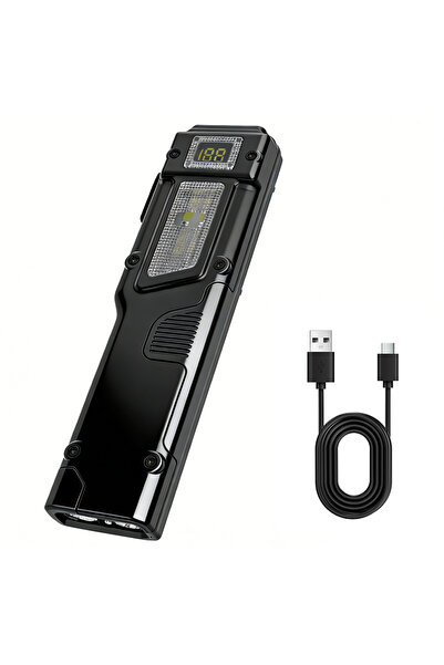 Choice EDC Black Rechargeable 1500 Lumen Flat Flashlights EDC Tactical Flashl...