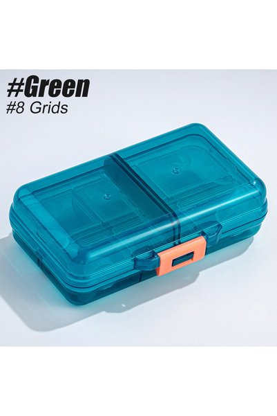 Choice5 Green-8 Grids 1PC Weekly Pill Organizer,7/8 Compartments Travel Daily...