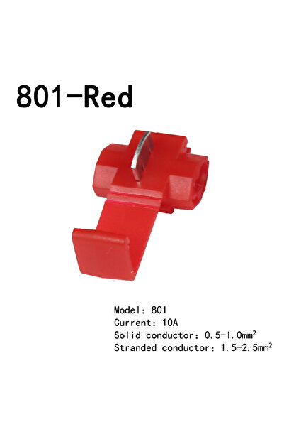 Choice7 10pcs 801-red 10-50pcs Wire Cable Connectors Scotch Lock Electric Qui...