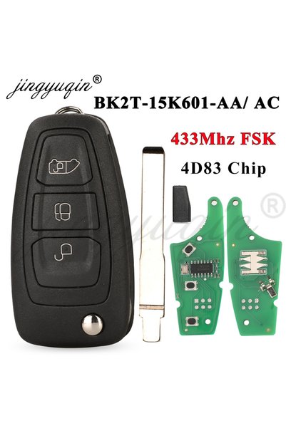 Choice jingyuqin BK2T-15K601-AA/ AC 434MHz ASK 4D+(83) Chip Car Keys for Ford...