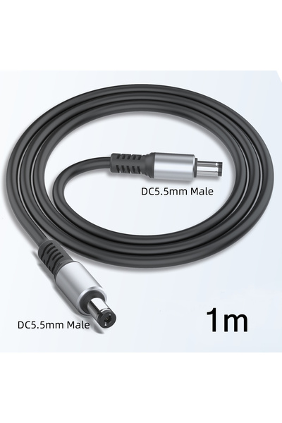 Choice 1M DC Cable DC5521 to DC5521 Power Extension Cable DC5521 Male to Male...