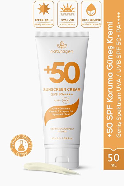 Naturagen واقي شمسي واسع الطيف بعامل حماية من الشمس SPF50+، 50 مل |   عامل حم...