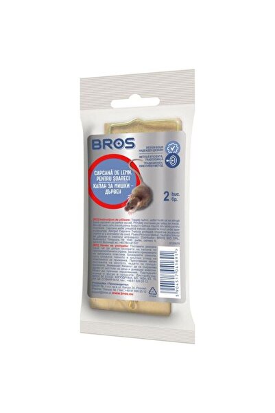 bros 383 - capcană de șoareci din lemn - 2 bucăți