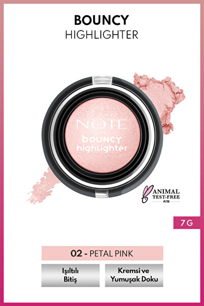 NOTE Bouncy Highlighter Yumuşak Kremsi Aydınlatıcı - 02 Petal Pink
