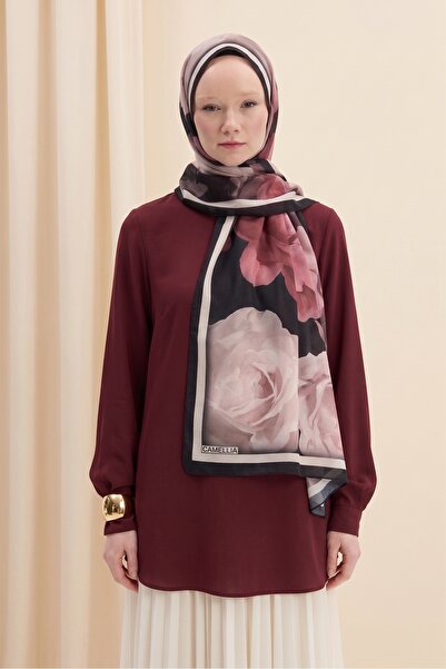 Gogoey Lotus rose patterned soft cotton shawl
