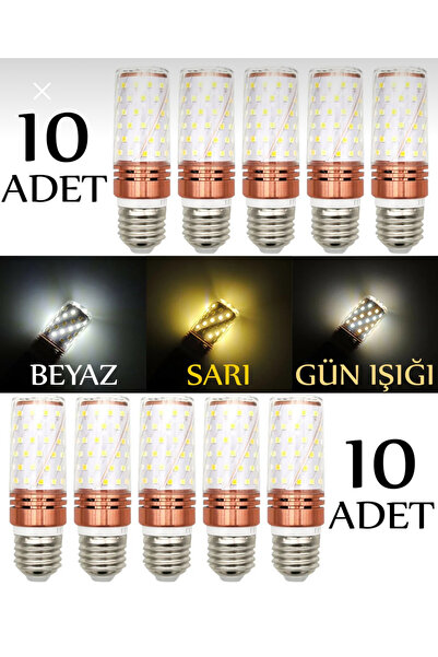 Genel Markalar E14 Duy Mısır Led Ampül 10 Adet 3 Renkli