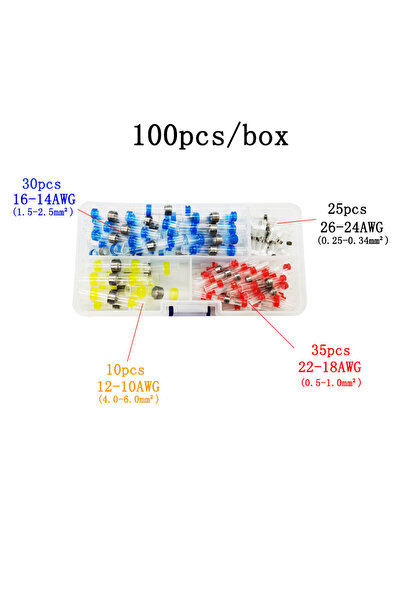 Choice 100pcs 1 Set, Heat Shrink Connectors, Waterproof Insulated Electrical ...