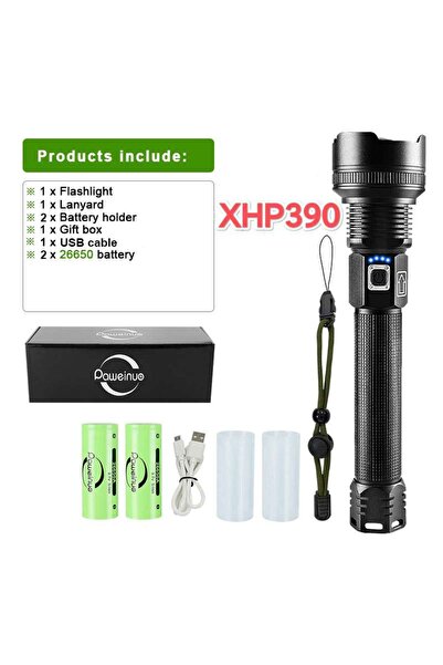 Choice XHP390 PACK-A XHP390 High Power Led Flashlights 10000LM Rechargeable S...
