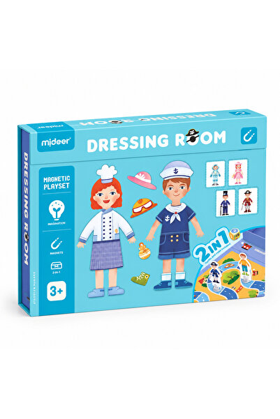 Mideer Manyetik Giydirme Oyunu Kız & Erkek 50 Parça Eğitici Manyetik Puzzle 3...