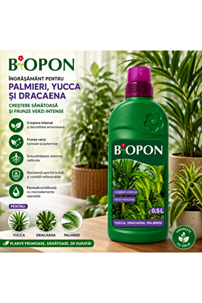 biopon 1037 - îngrășământ pentru palmieri, yucca și dracaena 0.5 L