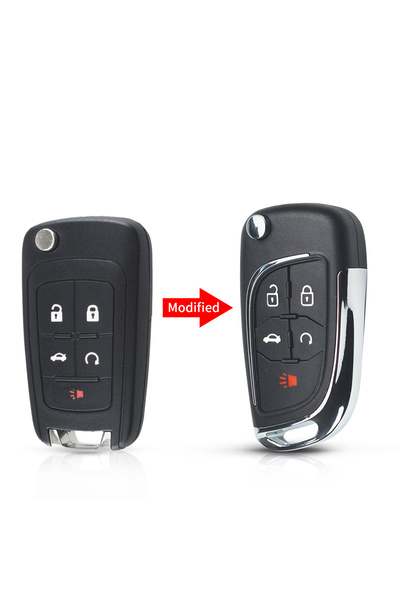 Choice مفتاح سيارة عن بعد قابل للطي بخمسة أزرار من KEYYOU لسيارات شيفروليه كر...