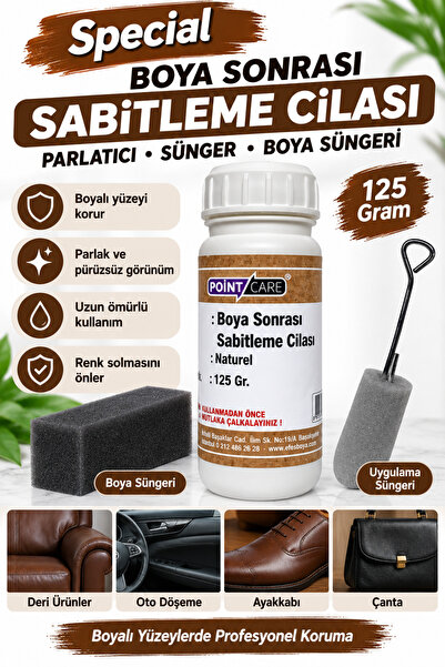 Point Care Special Boya Sonrası Sabitleme Cilası Parlatıcı Sünger Ve Boya Sün...