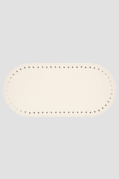 BD fold yarn Oval Çanta Tabanı 27x13 cm Krem