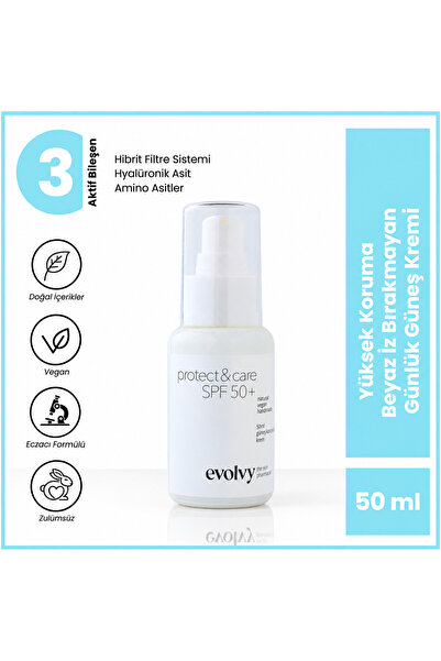 Protect & Care Spf 50+ Güneş Koruyucu Krem Yüksek Faktör Geniş Spektrum Uva1 Uva2 Uvb Koruma