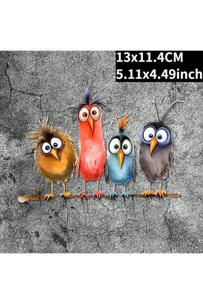 Choice Long13CM UVN945 1PC Funny Cartoon Bird Window Stickers Self-adhesive W...